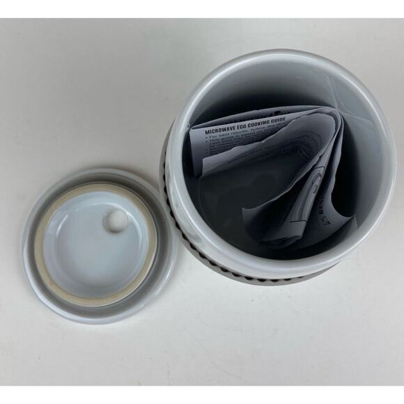 Pampered Chef Ceramic Egg Cooker W Directions NEW - Picture 5 of 7